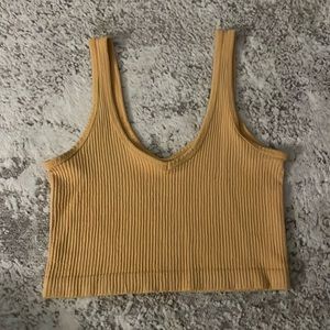 soft, size- s, dark yellow crop top